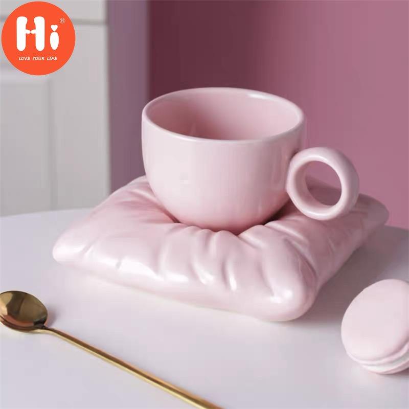 

Скандинавская креативная керамическая кофейная чашка с набором блюдец, фарфоровая чайная чашка с ручкой, домашняя кружка для молока, офисная посуда для напитков