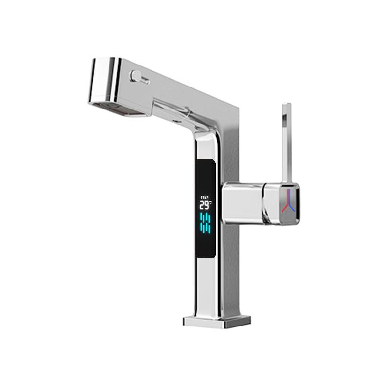 Digital Display Pull-Out Basin Faucet