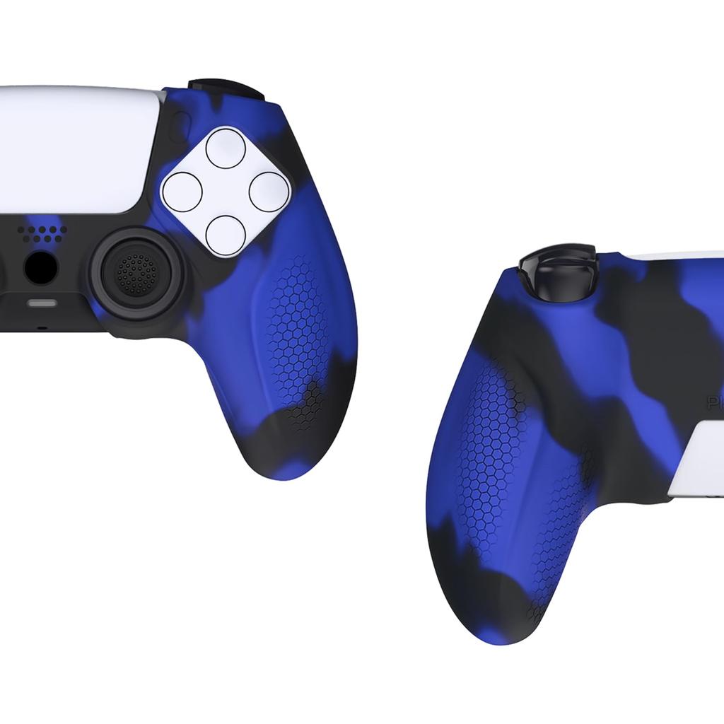 PlayVital Ninja Edition Silikon Cover Skin für PS5 weiche Schutzhülle passend für Ladestation mit Schutzhülle für befestigten Controller, PS5,