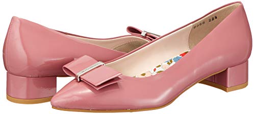 JILL STUART SHOE Women's Rain Shoes, Ribbon Motif All-Weather Pumps, Pink Enamel, Size 23.0 Cm, E