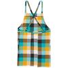 Rep habituel Chloe Apron, Gray Check Pattern, 73cm Long x 84cm Wide, with Pockets, 100% Cotton, Machine Washable, Shoulder Strap, Tie Front, Stylish a