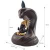 Resin Back Flow Smoke Fountain Incense Holder Nag and Snake Ganesha Incense Burner with 30 Back Flow Incense Stick Holder Cones for Pooja,
