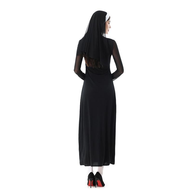 Halloween Adult Costume Cosplay Sexy Cross Nun Costume Mardi Gras Costume