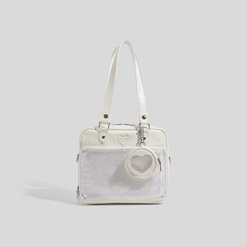 

Японская ита-бэг: Маленькая аниме-кроссбоди для студентов и ежедневных поездок грязно-белый