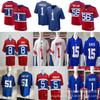 New York Giants Mens Football Jersey No.1 Team Sports Uniform All