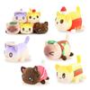 26cm Aphmau Meows Cat Plush Toy Soft Meemeow Stuffed Donut Cat Plushie Dolls French Fry Cheeseburger Food Stuffed Pillow Gifts