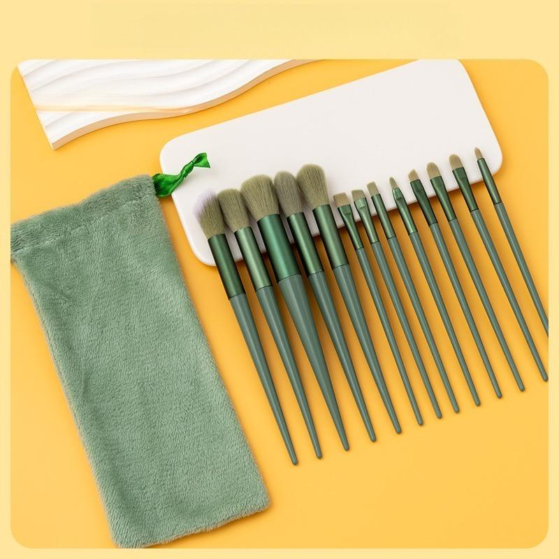Set da 13 Pezzi di Pennelli Morbidi per Cipria Libera ad Alta Lucentezza Set di Pennelli per Ombretto Trucco Strumenti di Bellezza