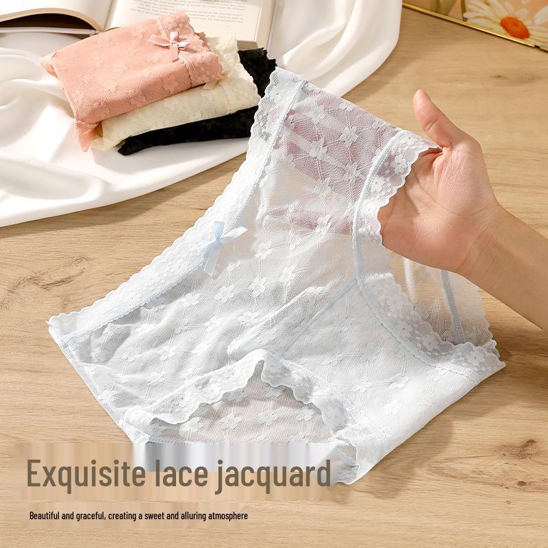 7A Mid-rise Lace Mesh Panties: Sexy, Breathable & Comfortable Semi-Transparent Briefs for Young Girls