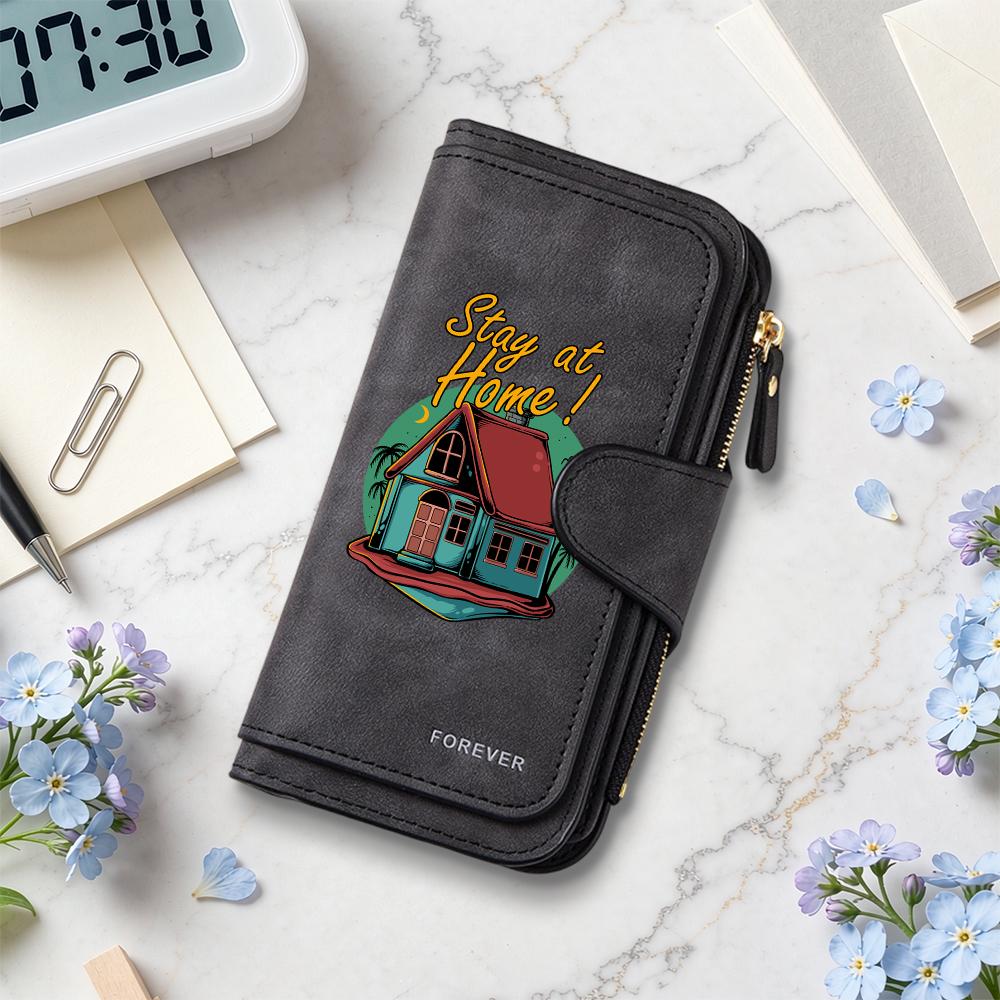 Cute Print Women's Long Wallet Fashion Portable Card Holder Daily Leisure Coin Purse