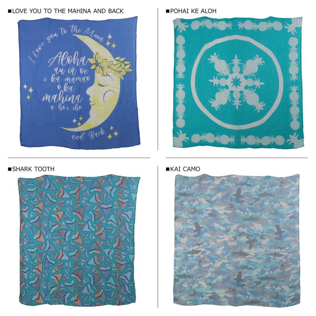 Coco Moon Camouflage Pattern Shark Sea Hawaii Soft Like 810005984669 [Silky swaddle/Kai Camo] Silk,