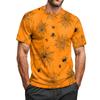 Men's Halloween Printed Round Neck Raglan Short Sleeve Top T-Shirt