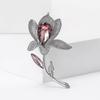 Full Diamond Tulip Brooch, Exquisite and Luxurious Crystal Brooch, Design Sense, Niche Brooch