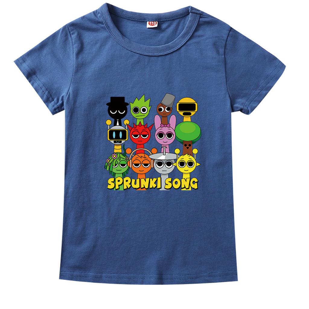 Sprunki Children's Game Incrediblebox Printed T-shirt Short Sleeve