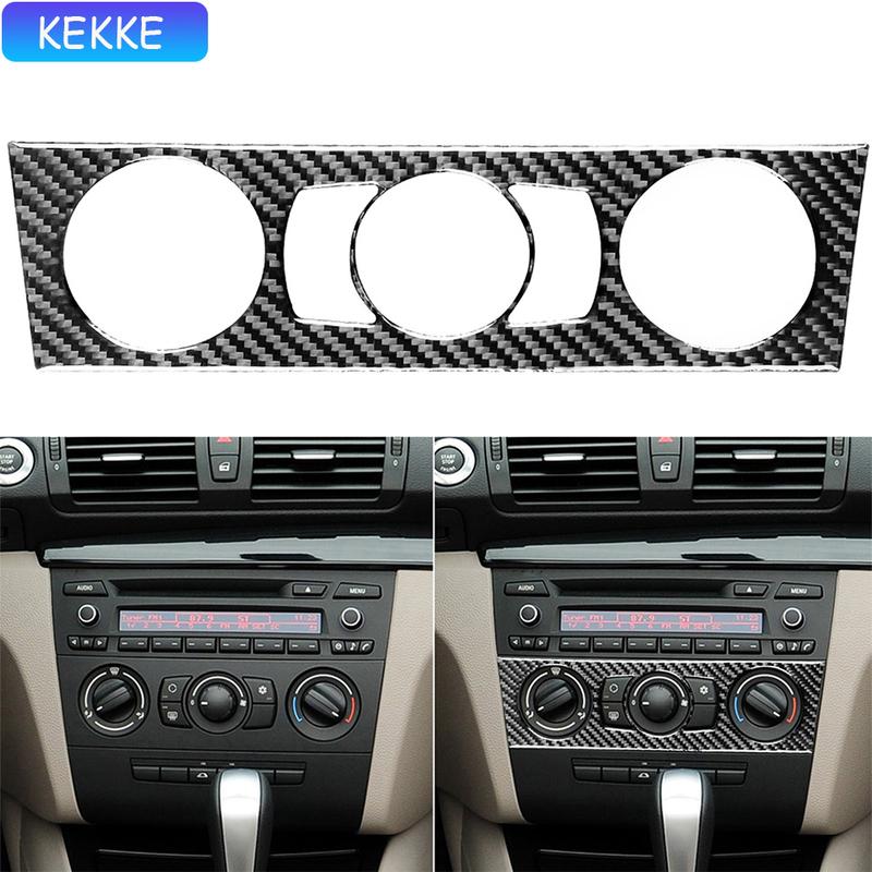 Carbon Fiber Model C Manual AC HVAC Climate Heater Temperature Control Panel Decal For BMW 1 Series E81 E82 E87 E88 2008-2013