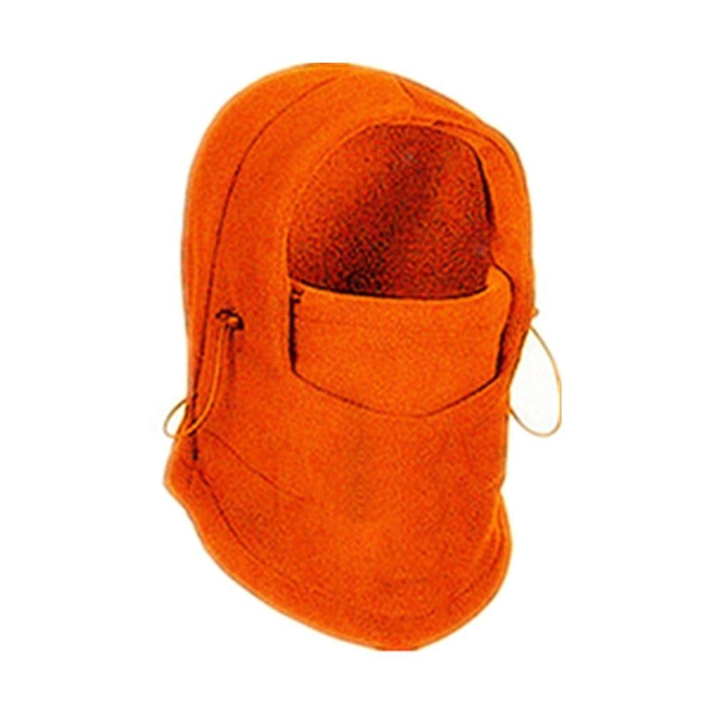 Protection Skullies Scarf Fleece Mask Outdoor Beanies Hat Women Winter Cap Pullover Cap Hooded Hat