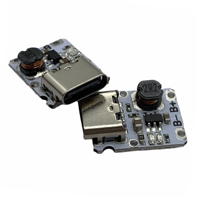1Pcs Type-C Lithium Battery Charging Protection Module 5V Boost Power Supply Board Charge And Discharge Integrated
