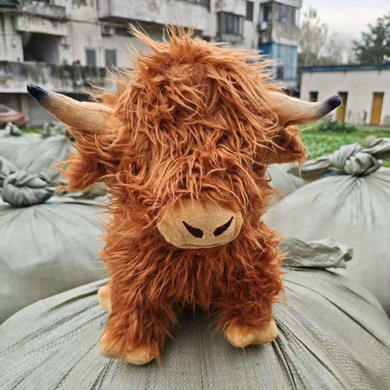 Schottisches Hochlandrind Plüschtier - Langhaarige Kindergeschenkpuppe