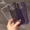 Glitter Sparkling Clear Hard Plastic Case for For Iphone 16 15 14 13 12 11 Pro Max Plus Plating Lens Frame Airbag Shockproof Cover