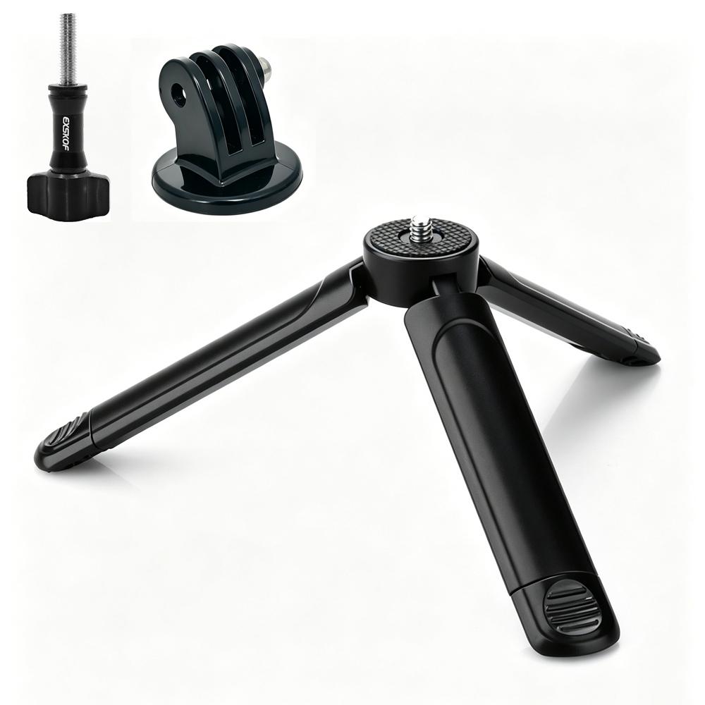 Small Tabletop Mini Tripod for GoPro DJI Insta360 Action Camera Portable Desktop Stand for Video Call Selfie Vlog