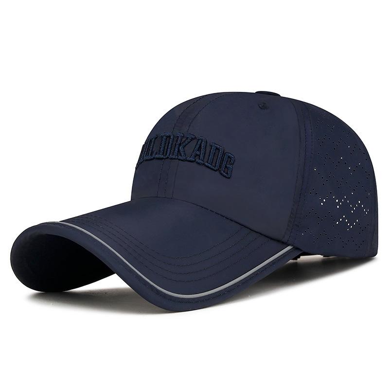 Summer Long Brim Reflective Quick-Drying Cap Lightweight Breathable Embroidered Letter Outdoor Sunshade Baseball Cap
