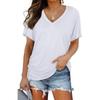 Women's Striped  T-Shirts (women’s) Printed Fashion Gradient Short Sleeved Casual V-neck T-shirt for Women