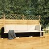 VidaXL Garden Sofas 3 Pcs with Cushions Wicker Resin Black
