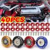 Estilo JDM Arruela de Para-lama de Carro Parafuso de Placa de Licença Parafuso M6 Junta de Alumínio Kit de Decoração do Compartimento do Motor Fixador de Para-choque Modificação