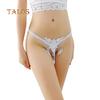 Sexy G-String Briefs Lady Imitation Pearl Flower Embroidered Tassel Underwear Female Clothing