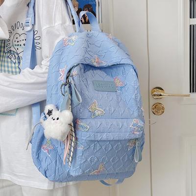 Schultasche im Wind Mädchen Schultasche hoher Wert Schmetterling frühe Höhe Damen leichter Rucksack zur Entlastung