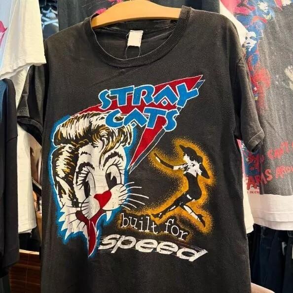 

Stray Cats Built For Speed Rock Band Unisex Tshirt Reprint S5XL Men Women Unisex T-Shirt L