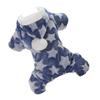 Dog Fleece Clothes Star Pattern 4 Legs Coral Fleece Puppy Hoodie for Autumn Winter Blue M
