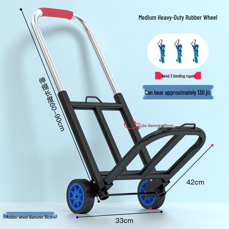 Foldable Handcart for Shopping and Luggage Transport