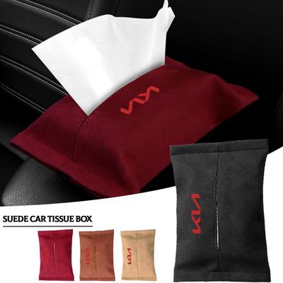1Pcs Car Sun Visor Seat Back Interior Leather Car Tissue Box For Ceed Rio Sportage R K3 K4 K5 K6 XCEED KX3 SPORTAGE EV6