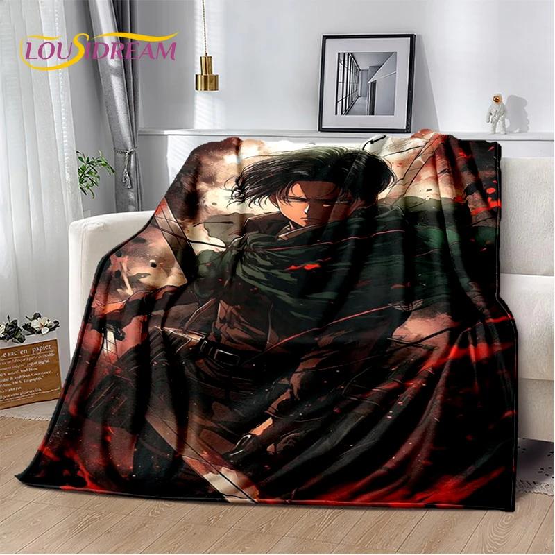 2025 Attack On Titan Eren Anime Cartoon Soft Blankets,Throw Blanket Comfortable Blanket for Picnic Beds Sofa Home Kids Gifts
