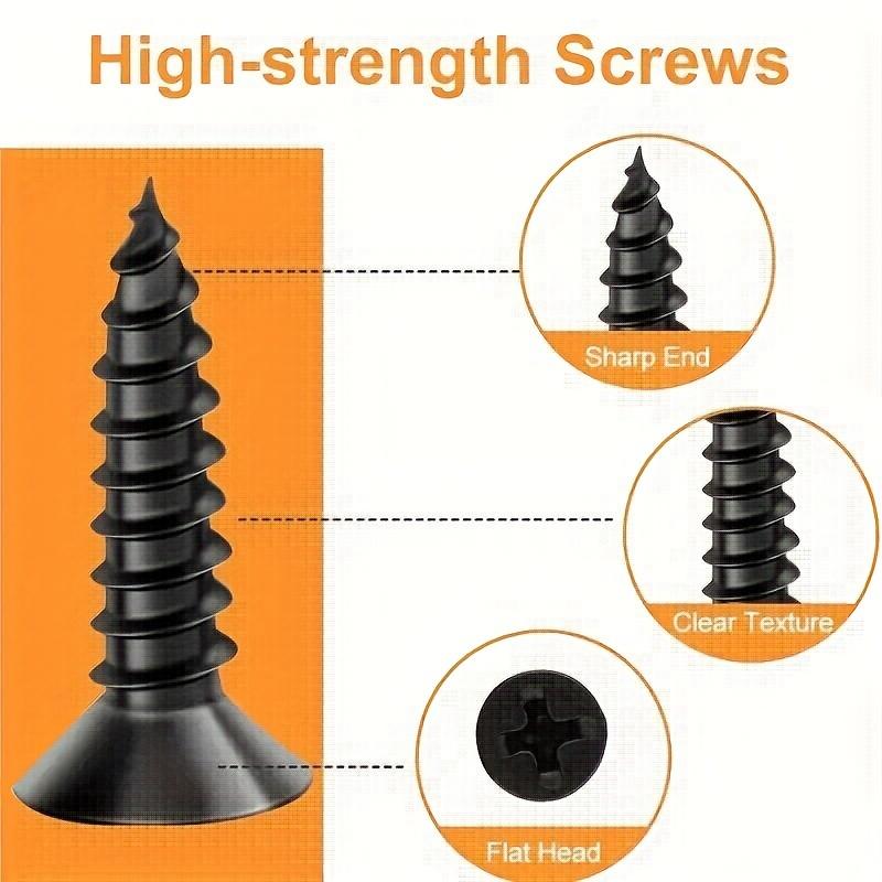 10pcs Black Metal Mending Brackets - Straight Corner Braces with 20pcs Flat Plate Straight Brackets and 40pcs Screws for Repair and Reinforcement