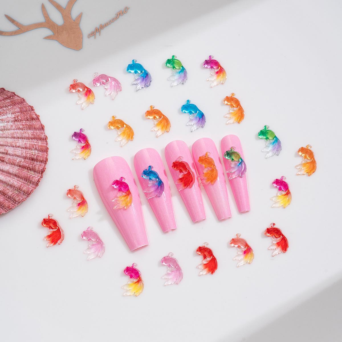 

«Градиентный цветной Koi Nail Art Jewelry 3D Mermaid Декоративные аксессуары»