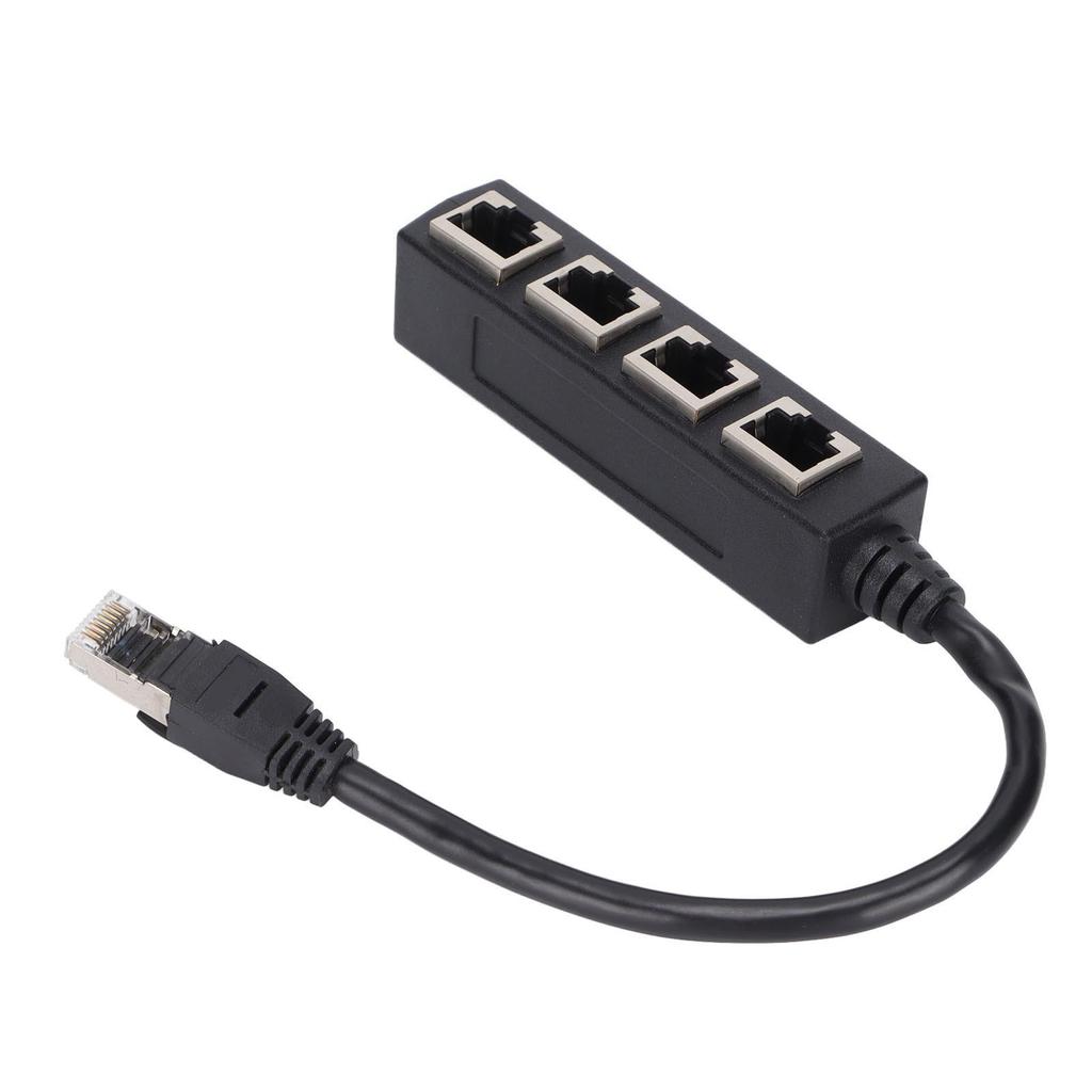 3-in-1 RJ45 Splitter Adapter Cable - 1 Male to 2/3 Female Connector for Network Extension