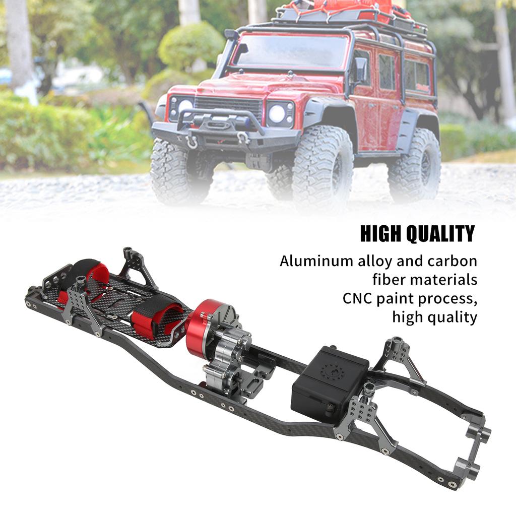 313mm Wheelbase Prefixal Gear Box Metal Chassis Frame for Axial SCX10 1/10 RC Crawler Car