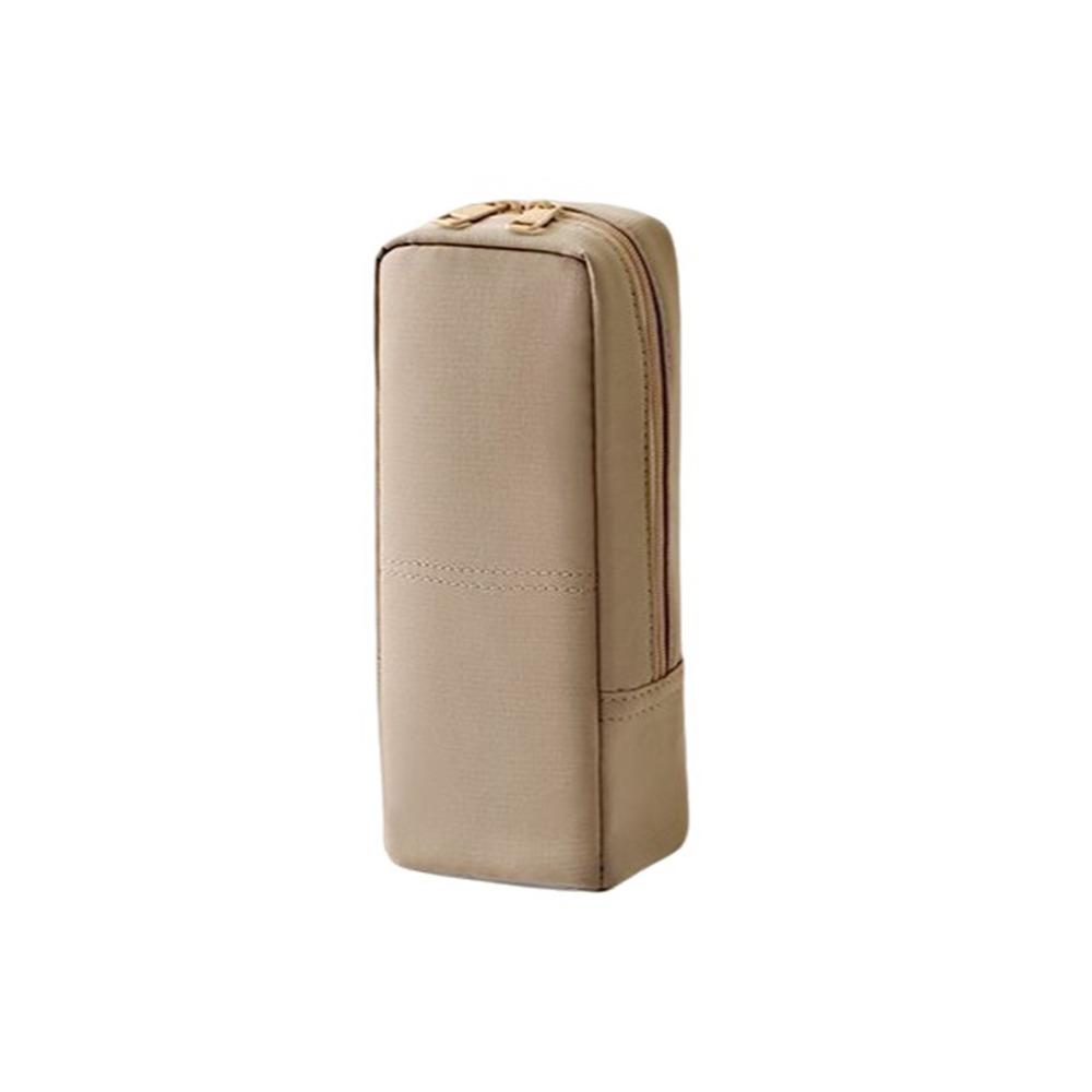 

Waterproof Standing Cosmetic Pouch Double Zipper Large Capacity Pen Storage Organizer Case Multi-Compartment Standing Design хаки