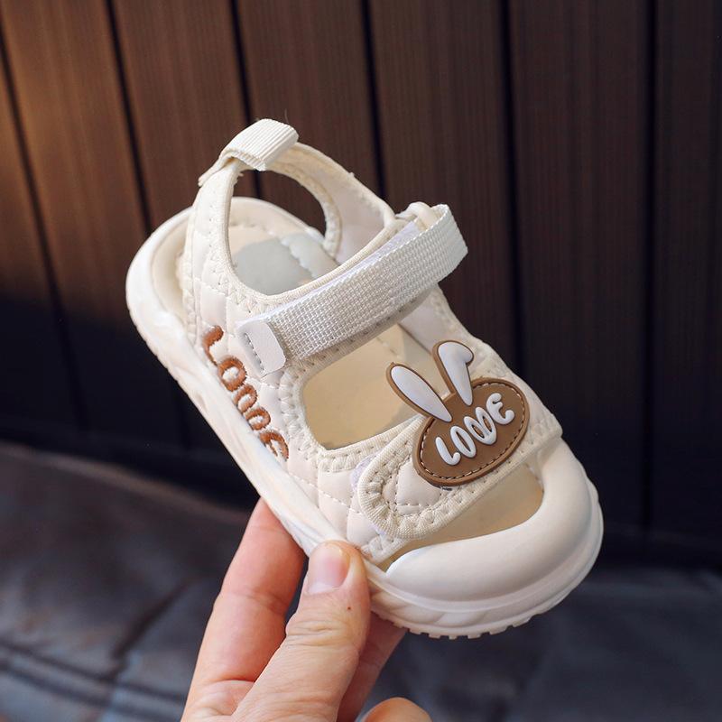 Barnsandaler Babysandaler Sommar Halkfria Mjuka Sulan Småbarnsskor för Pojkar och Flickor Tåskyddssandaler