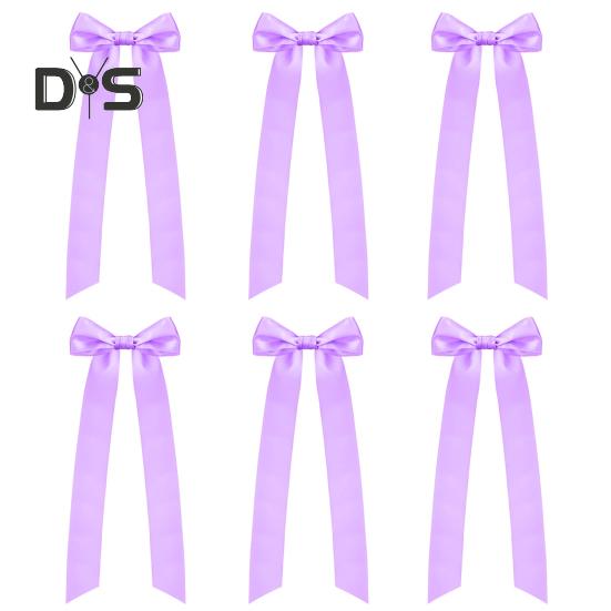 6 Pcs Candlestick Bow Decor Large Candle Holder Ribbon Bows Dining Table Centerpieces for Gift Wrapping Wedding Bridal Shower Bachelorette Party Decor