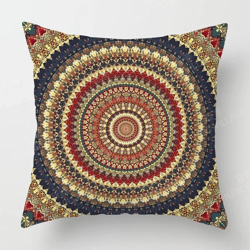 Fall Home Decor Autumn Living Room Throw Pillow Cover Sofa Boho Cushion Cover Mandala