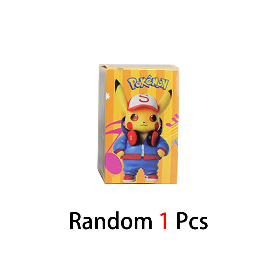 New Pocket Monsters Cartoon Movie Anime Character Pikachu Gengar Mewtwo Gurado Action Model Toy Blind Box Random Trendy Mystery Surprise Collectible