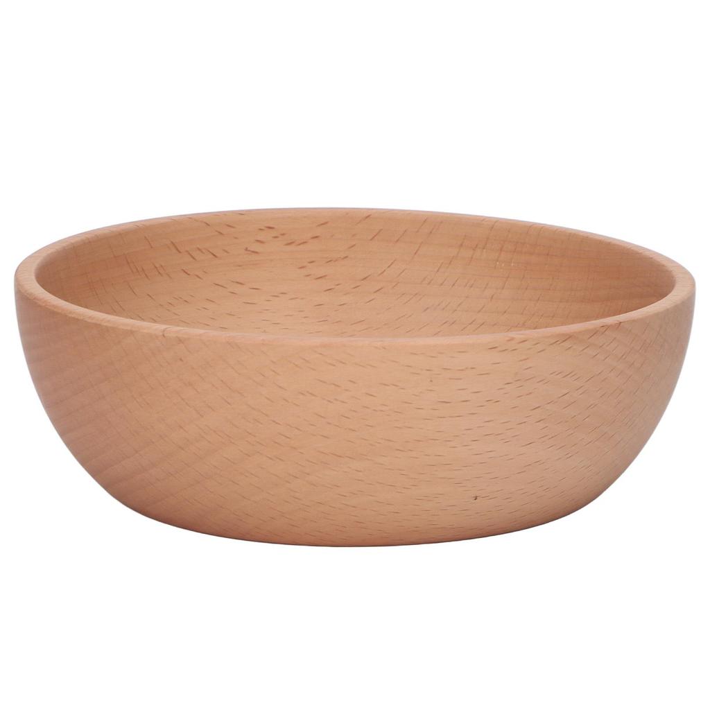 Round Wooden for serving Bowl Stain Resistant Fruit Salad Bowl for Cafe for restaurant Ligneous Crafts