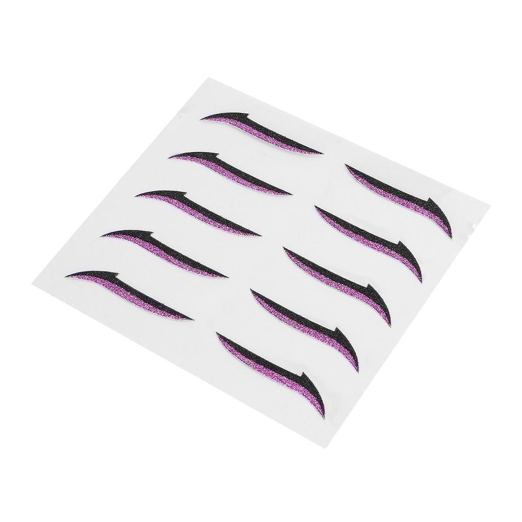 Eyeliner Stickers Colorful Reusable Waterproof Self Adhesive Eyeliner Stickers for Weddings Dance PartiesPurple