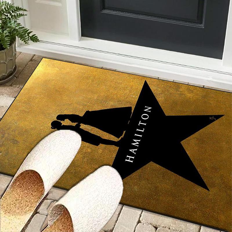 Star Hamilton Art Office Rug Chair Mat, Game Carpet, Suitable for Front Door, Bedroom, Living Room, Desk, Holiday Gift