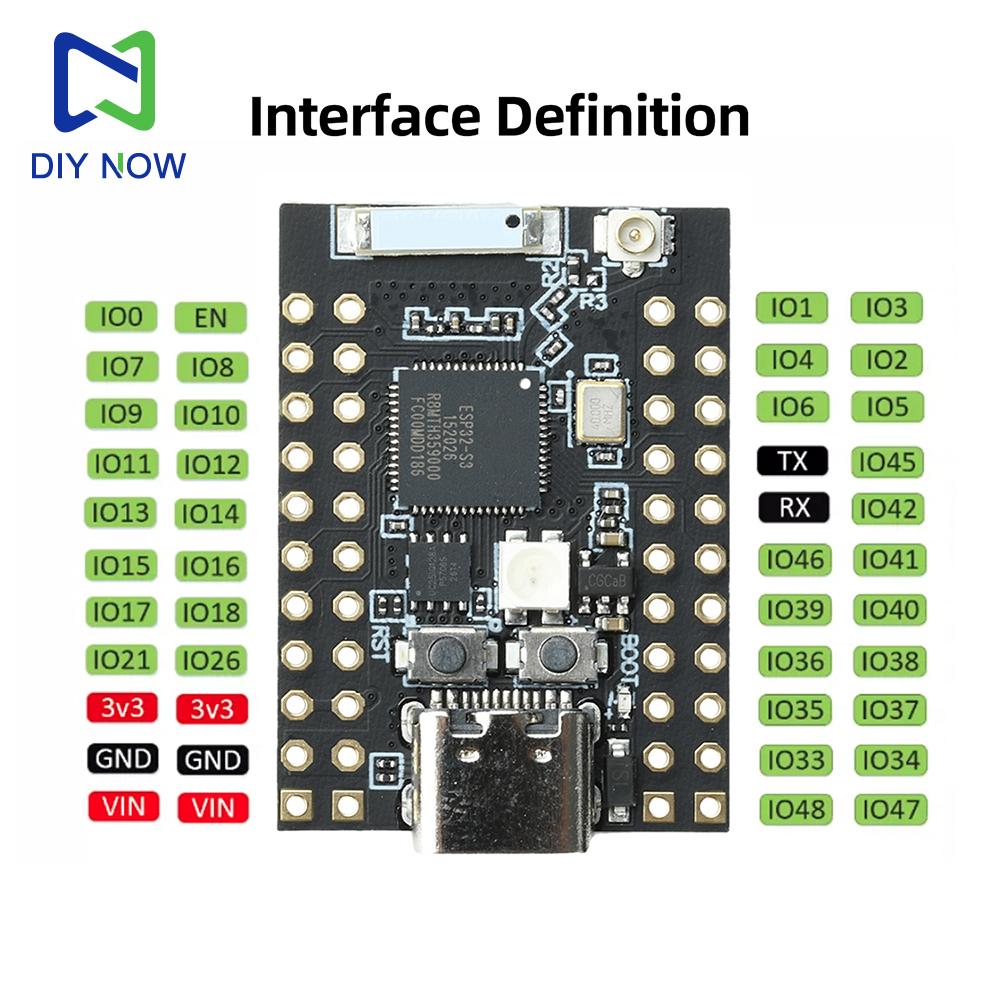 ESP32-S3R8 Development Board N16R8 Core Board 16MB Flash 8MB PSRAM WiFi Bluetooth 5.0 AI IoT Module LX7 Dual Core MCU