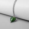Heart Pendant Necklace Clavicle Chain Heart Neck Jewelry Glaze Pendant Necklace Suitable for Woman Girls Daily Wear