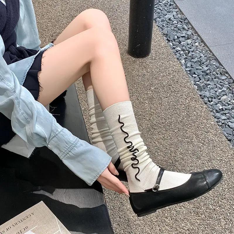 Stockings Women JK Japanese Style Solid Color Long Socks Women Stockings JK Lolita Sweet Girls Kawaii Cute Knee Socks Stockings