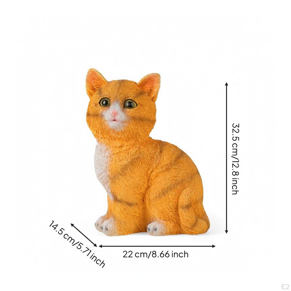 Animal Sculpture Realistic Outdoor Statue Naturalistic Decorative Figurine for Gardeners,